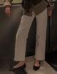 Jean bootcut blanc taille basse Femme-2