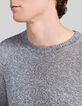Pull azur tricot mouliné ajouré Homme-4