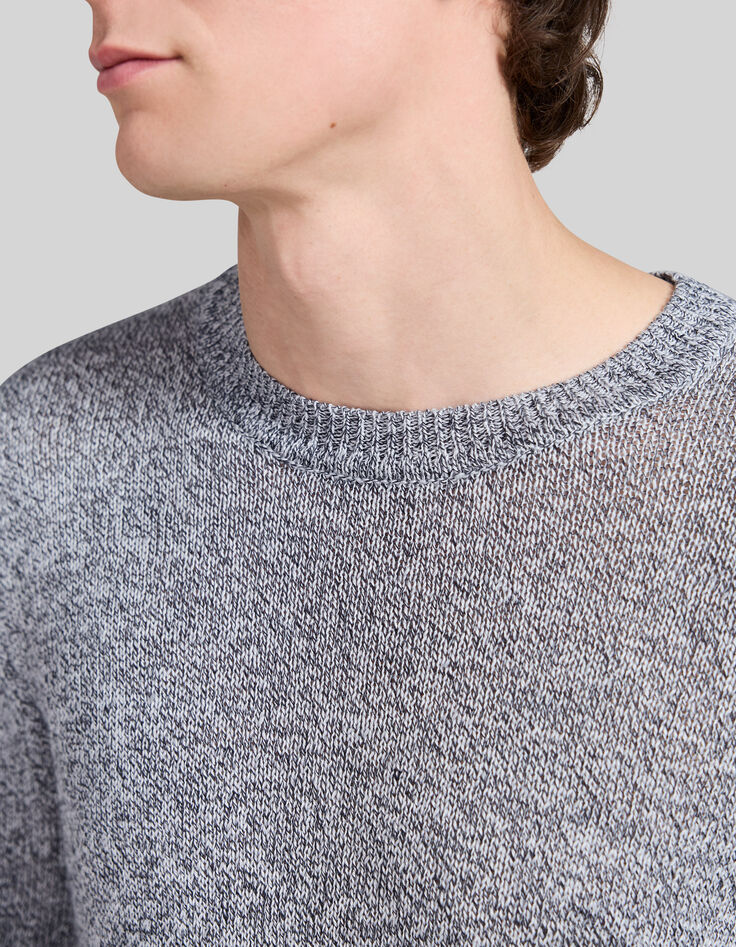 Pull azur tricot mouliné ajouré Homme-4 Pull azur tricot mouliné ajouré Homme-4