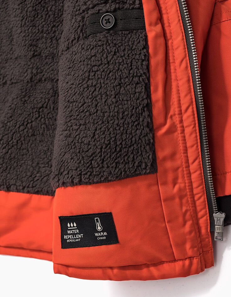 Oranje parka voor jongens -7