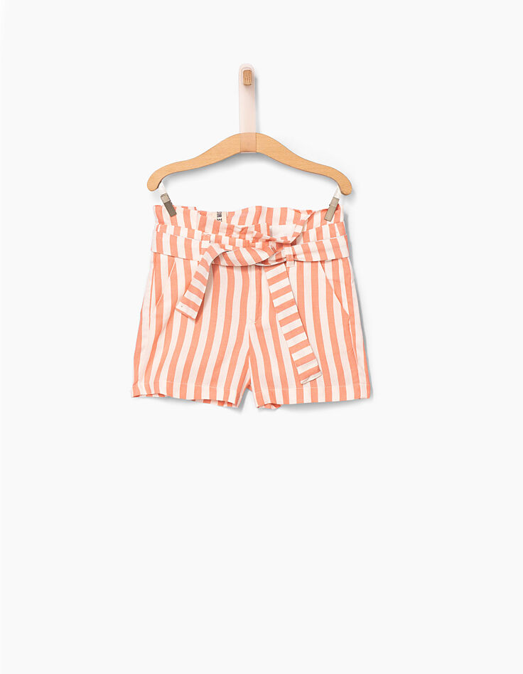Short pêche à rayures fille-2