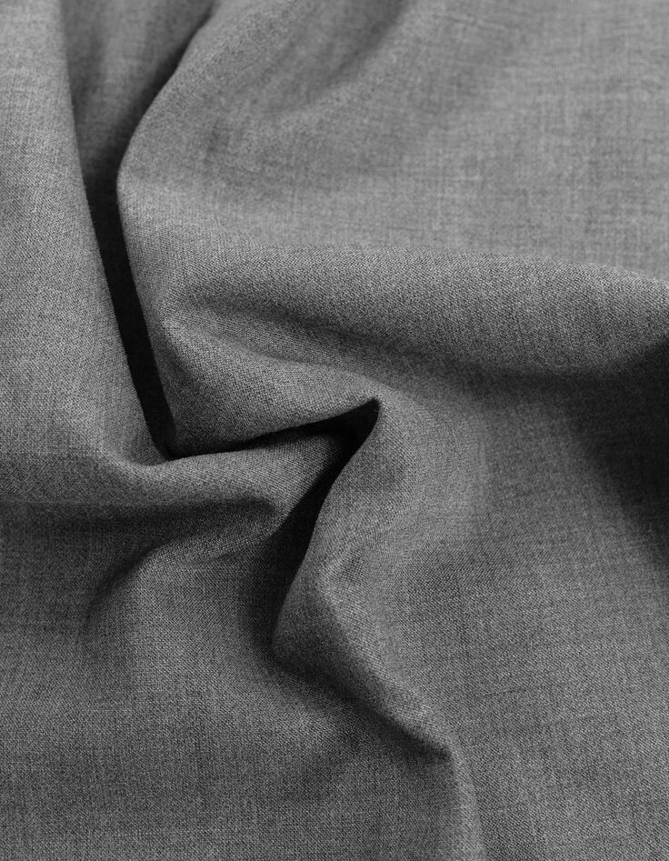 Jupe crayon grise faux-uni Femme-7