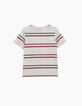 Boys’ grey Je mixe IKKS la nuit striped T-shirt-4