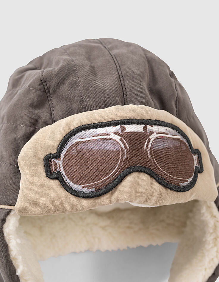 Gorro de aviador sésamo forrado gafas motorista bebé niño -2