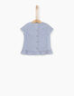 Gestreepte hemelsblauwe top met sterren babymeisjes-2