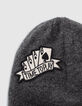 Gorro gris punto máscara recortada niño-4