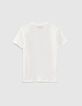 Tee-shirt blanc cassé KEITH HARING x IKKS à skate garçon-4