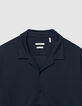 Camisa manga corta regular azul marino punto hombre-2