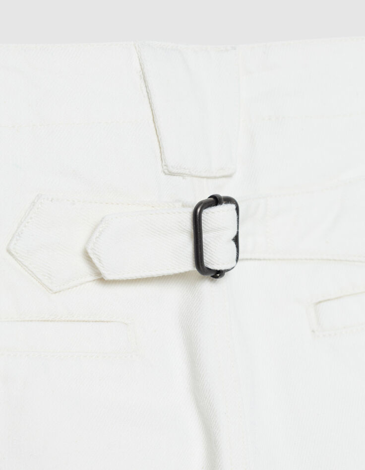 Vaqueros blancos de corte recto para hombre-9