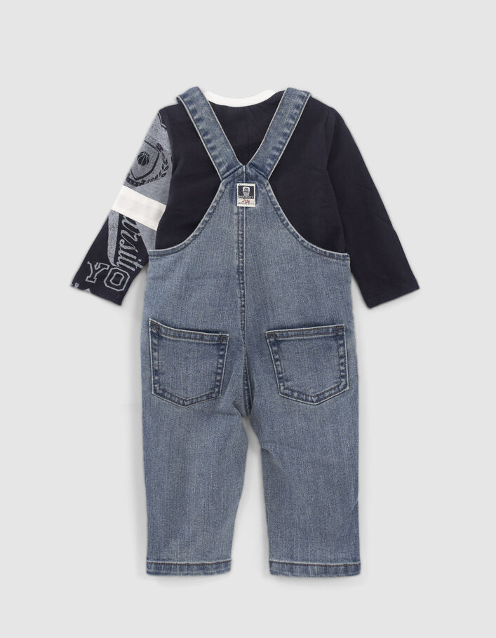 Baby boys’ denim dungarees & T-shirt outfit - IKKS