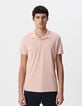 Polo REGULAR rose coton bio flammé Homme-2