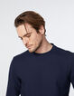 Sweat marine à relief Ottoman Homme-4