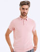 Polo rosa pálido algodón con 3 botones Hombre-3