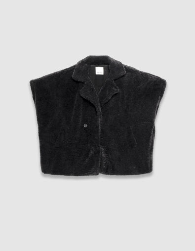 Cape noire col tailleur Femme - IKKS