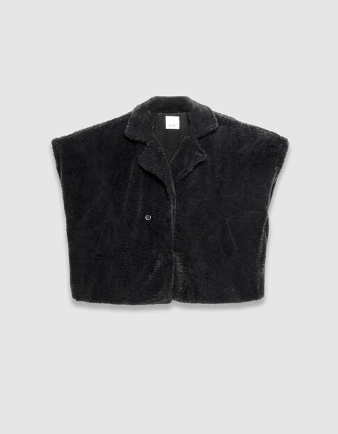 Cape noire col tailleur Femme - IKKS