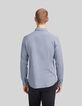 Men&rsquo;s light blue organic cotton voile SLIM shirt-3