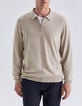 Polo vison bi-mati&egrave;re Interlock au dos Homme-1