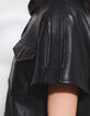 Camisa negra cuero Pure Edition mujer-3