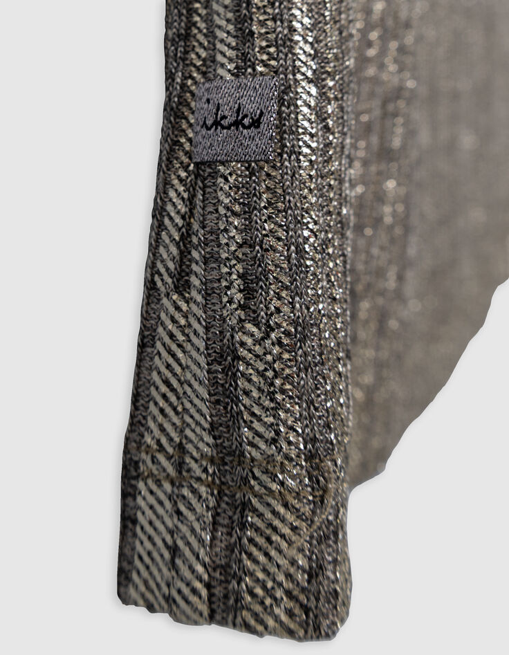 Robe longue dorée à fines bretelles fille-6