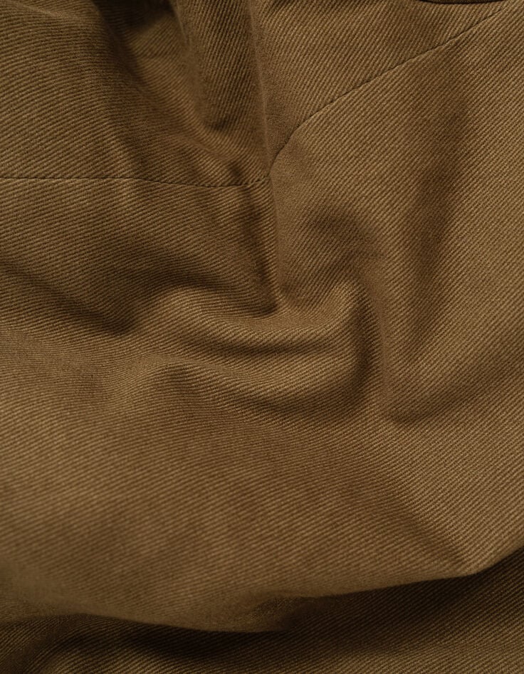 Women’s khaki gabardine short jacket-8 Women’s khaki gabardine short jacket-8