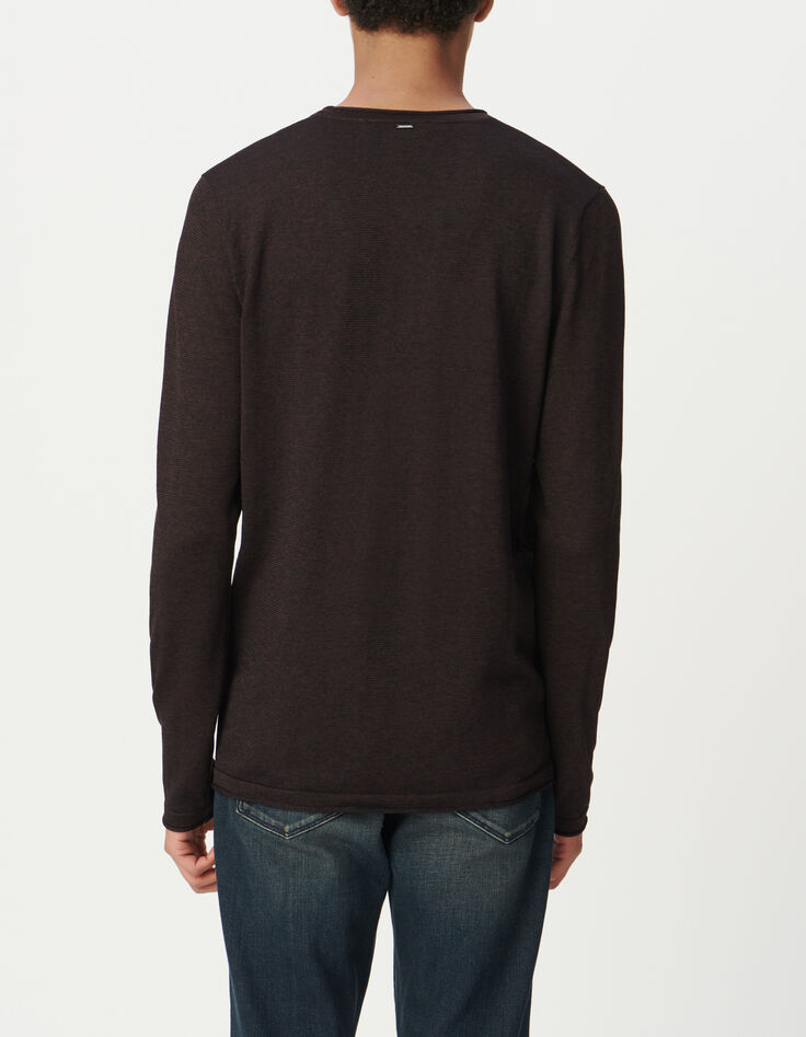 Pruim trui getwijnd breisel Heren-2