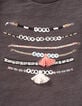 Camiseta de tirantes gris oscuro pulseras bordadas niña-3