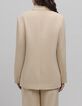 Women's beige recycled polyester suit jacket-4