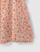 Perzik blouse microbloemetjesprint EcoVero™ babymeisjes-5