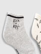 Calcetines marfil y gris motivos rock niño-5