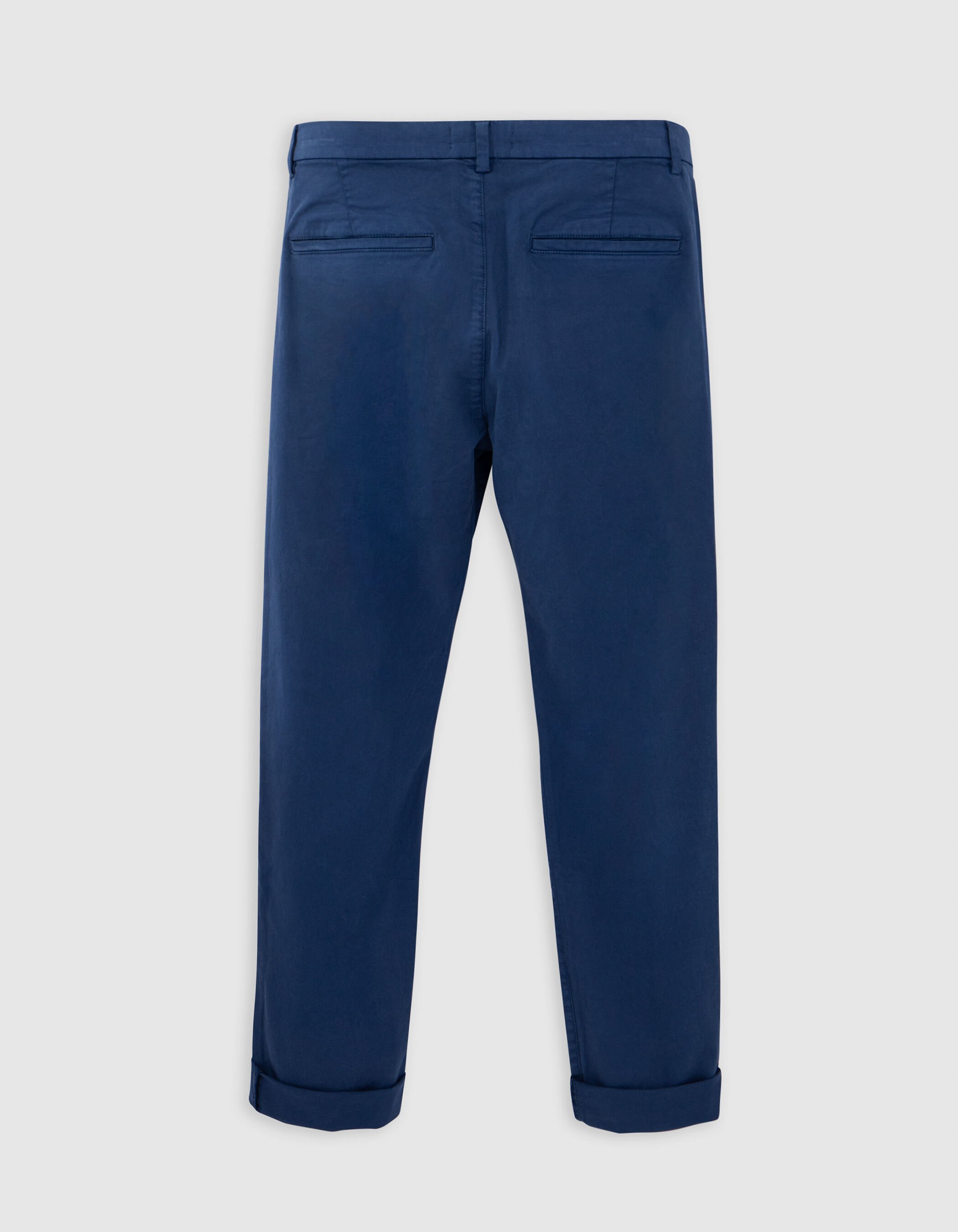 Pantalones chinos SLIM cobalto para hombre IKKS