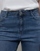 Women's blue green bootcut jeans-5