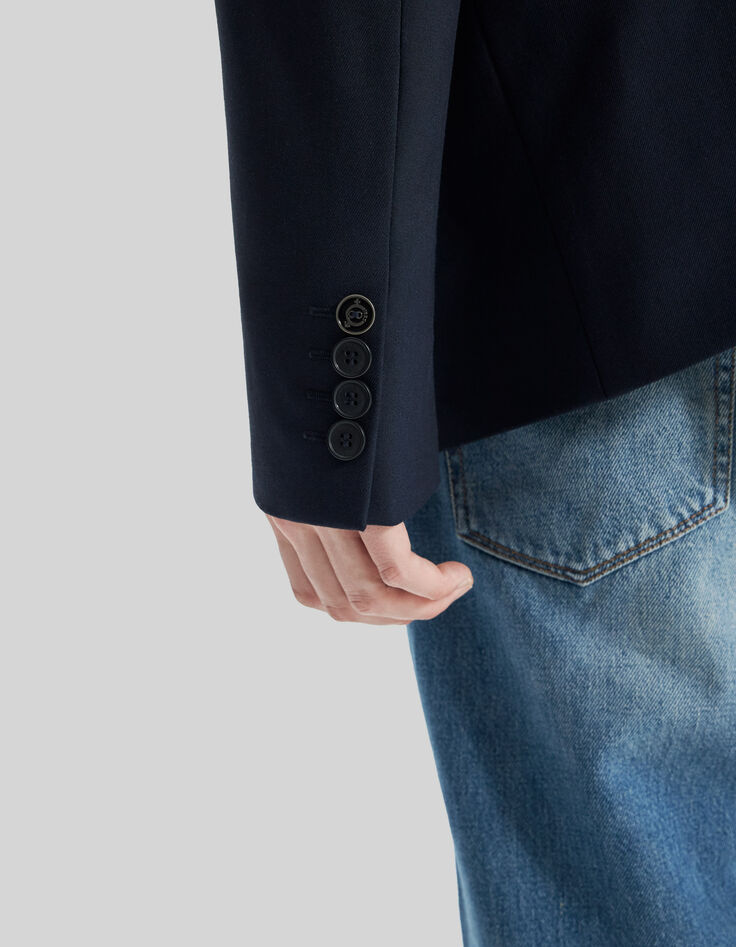 Gender Free-Blazer croisé marine Mixte-5 Gender Free-Blazer croisé marine Mixte-5