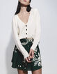 Pure Edition-Cardigan écru tricot 100% cachemire Femme-1