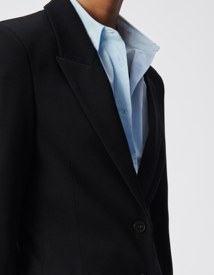 Ausgestattete schwarze Anzugjacke f&uuml;r Damen-5