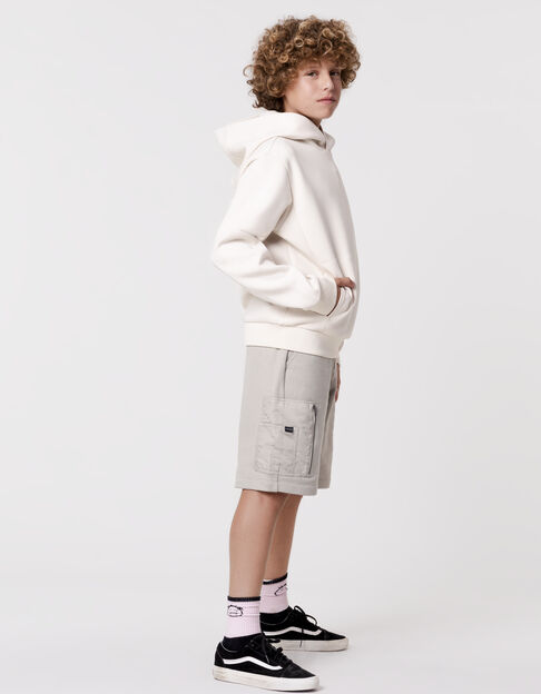 Bermuda LOOSE vert coton bio poche zippée garçon - IKKS