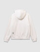 Cardigan à capuche 2-en-1 écru et gilet sans manches fille-5