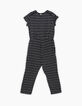 Mono largo negro estampado étnico minimalista niña-5