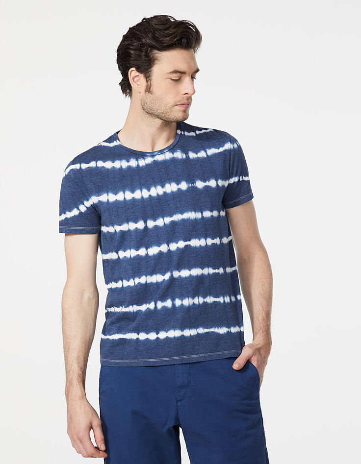 Tee-shirt indigo tie and dye Homme-2