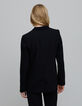 Schwarze Damen Schalkragen Anzugjacke-3