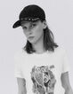 Women&rsquo;s black studded corduroy cap-7