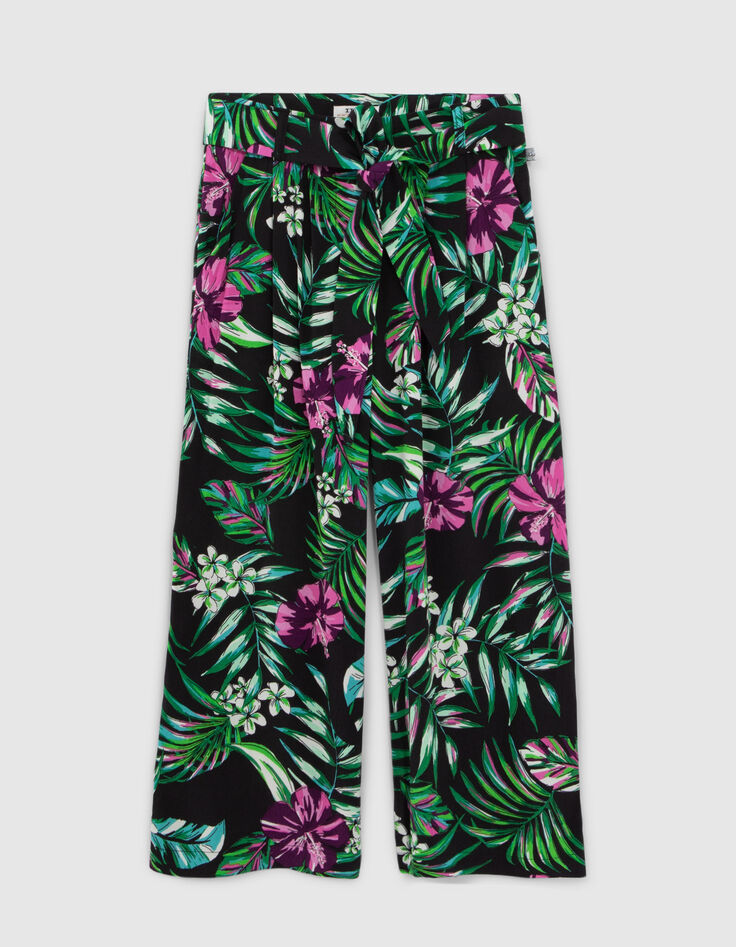 Girls’ black LENZING™ ECOVERO™ tropical trousers-7