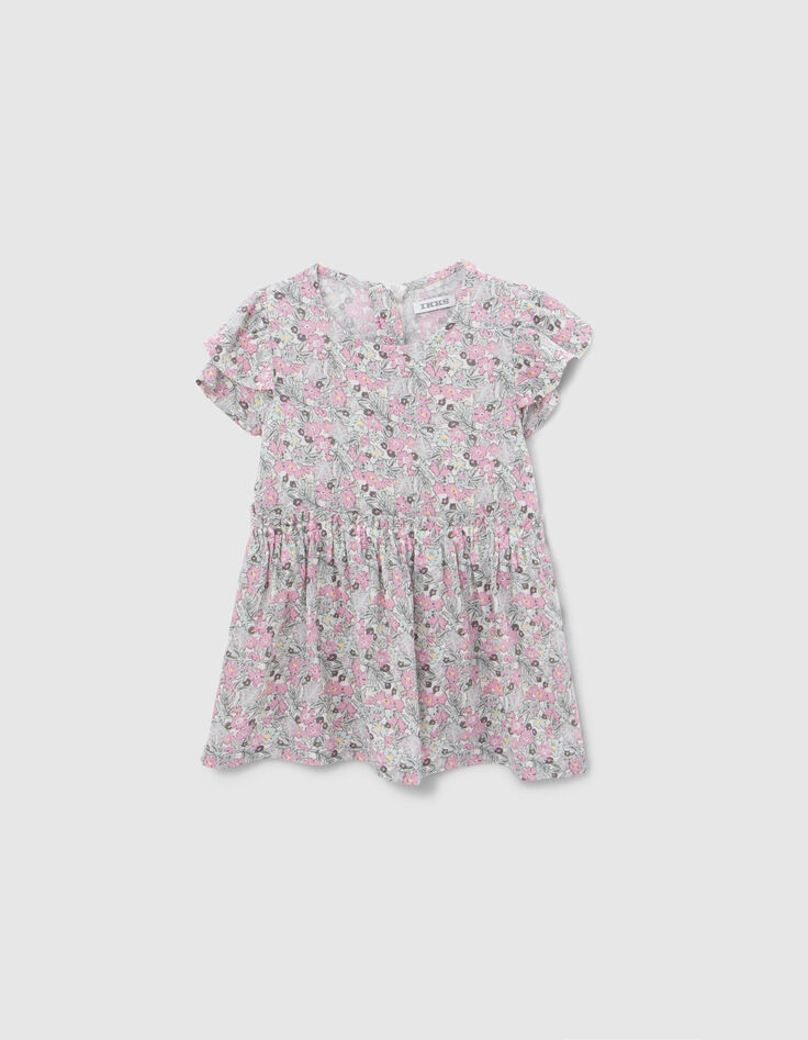 Khaki Kleid aus LENZING™ ECOVERO™ für Babymädchen-1