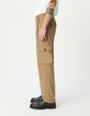 Men’s beige deconstructed cargo trousers-4