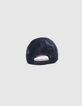 Gorra violeta, blanco, malla azul marino niño-3