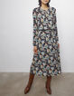 Robe midi en viscose Ecovero® imprimé fleurs retro femme-2