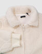 Ecru ritsvest doorstikt sherpa jongens-6