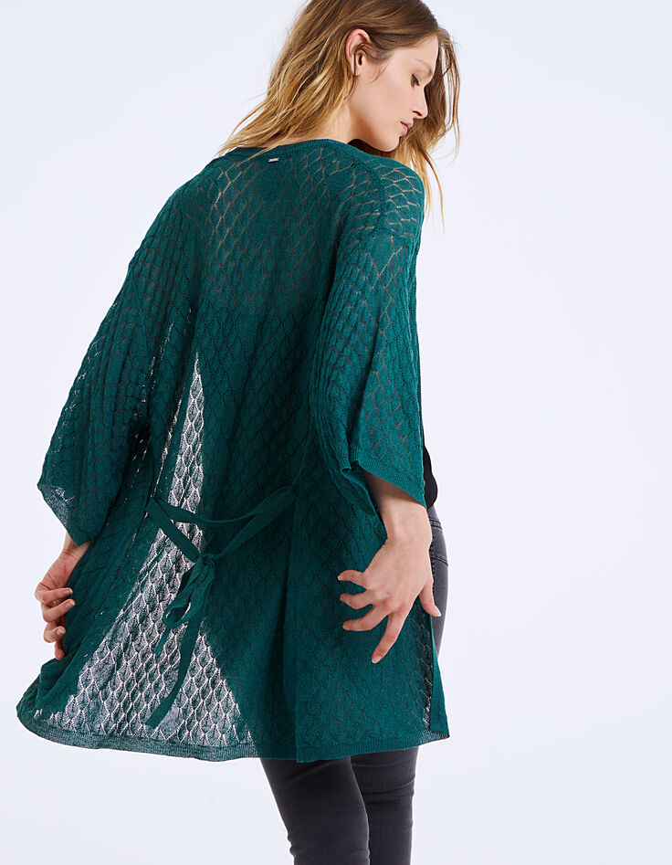 Kimono in ajourtricot voornamelijk viscose dames-5