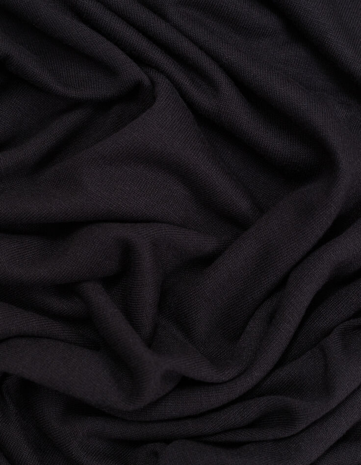 Camiseta negra con bordado de calavera en la espalda-9