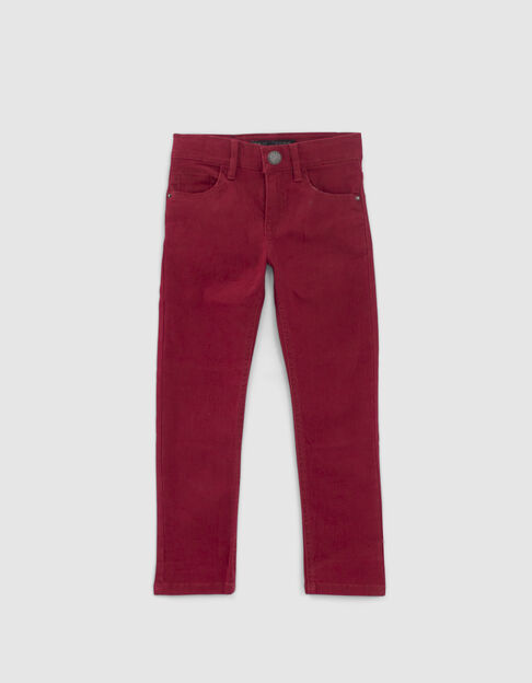 Boys’ dark red upcycled SLIM jeans