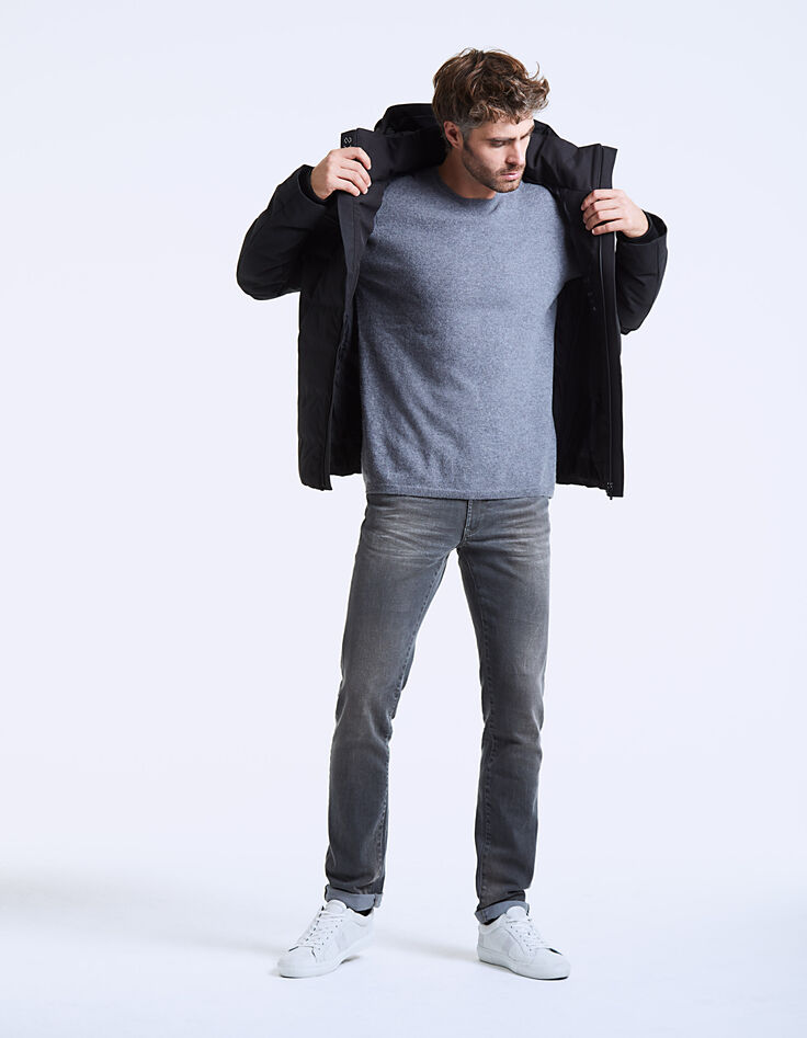 Pull gris 100% cachemire Homme-6